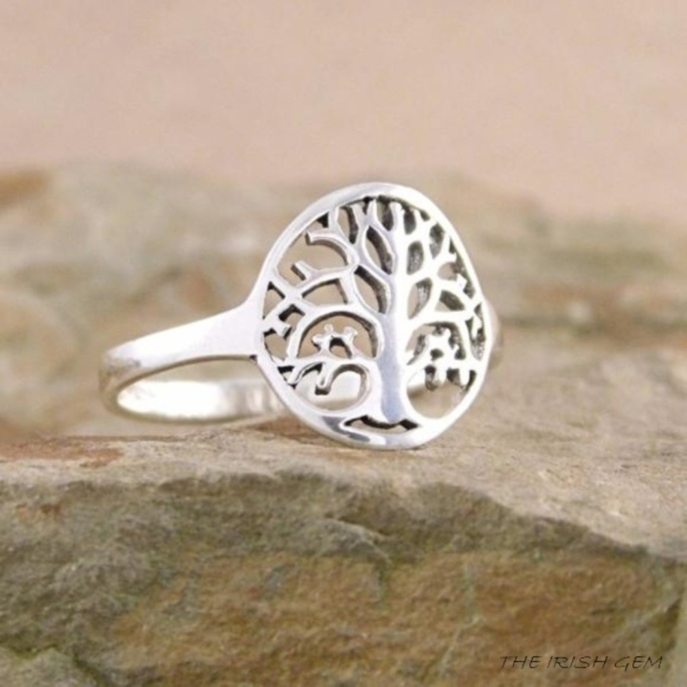 Dainty Tree of Life Ring 925 Silver